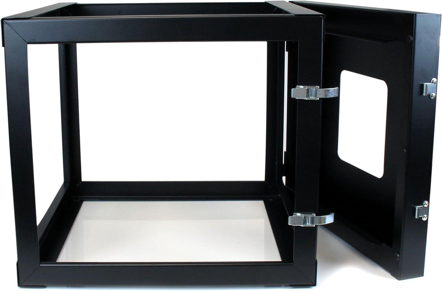 image:imageStarTechcom 4Post 12U Hinged WallMount Network Rack 19 Open Frame Server Rack with 198in Mounting Depth Wall Mount Swing Out Data Rack for IT AV Computer Equipment TAA RK1219WALLOH8U