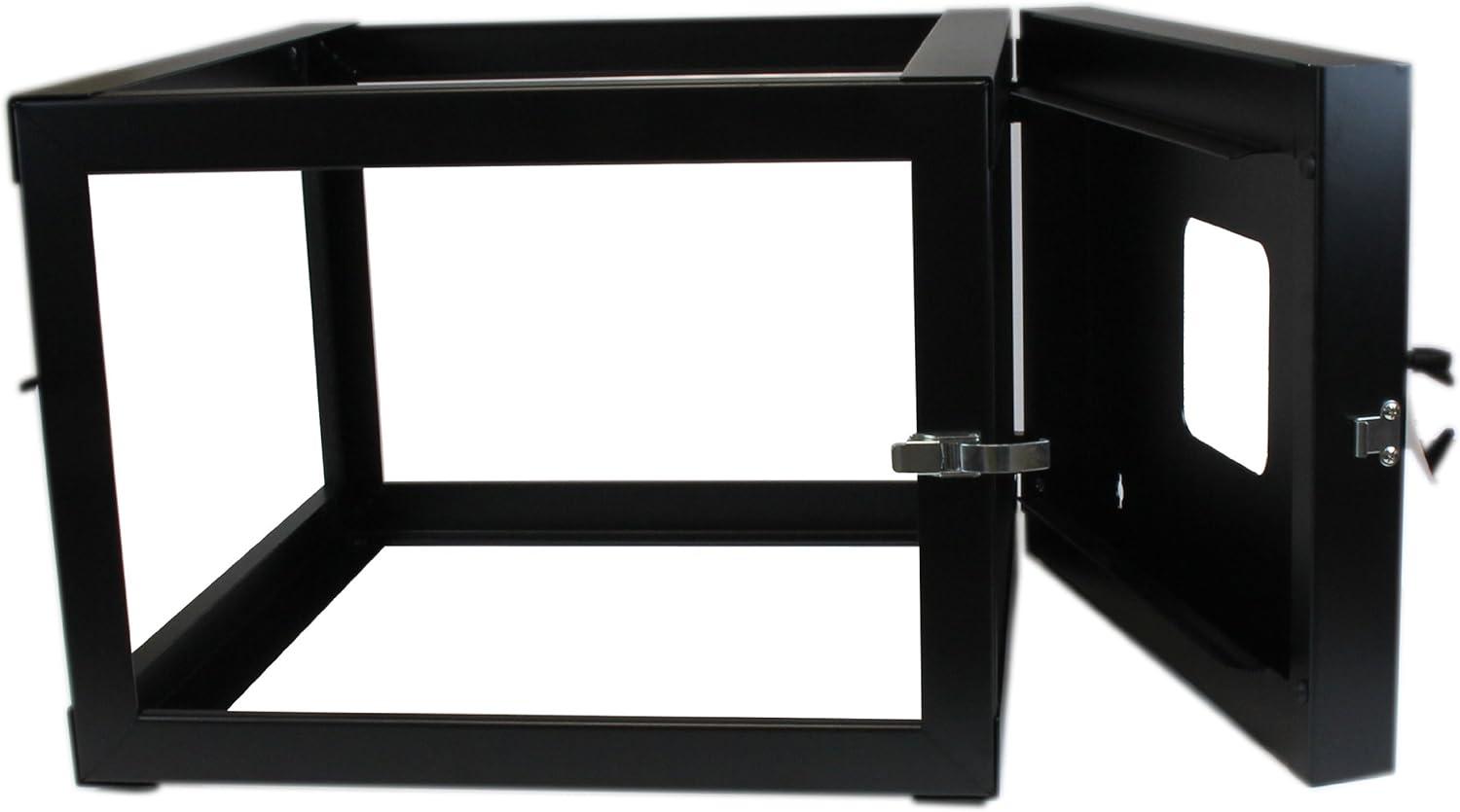 image:imageStarTechcom 4Post 12U Hinged WallMount Network Rack 19 Open Frame Server Rack with 198in Mounting Depth Wall Mount Swing Out Data Rack for IT AV Computer Equipment TAA RK1219WALLOH6U