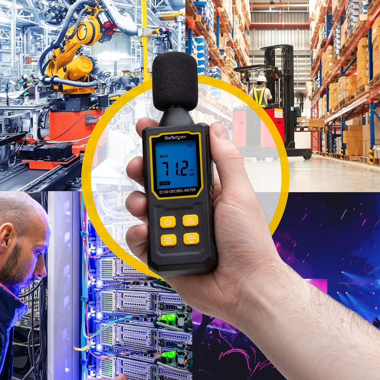 image:imageStarTechcom Handheld Digital Sound Meter wLarge LCD NoiseDecibel Level Reader for Server RoomsOffices Audio Monitor
