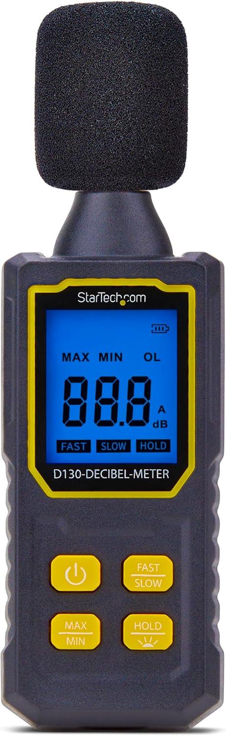 image:imageStarTechcom Handheld Digital Sound Meter wLarge LCD NoiseDecibel Level Reader for Server RoomsOffices Audio Monitor