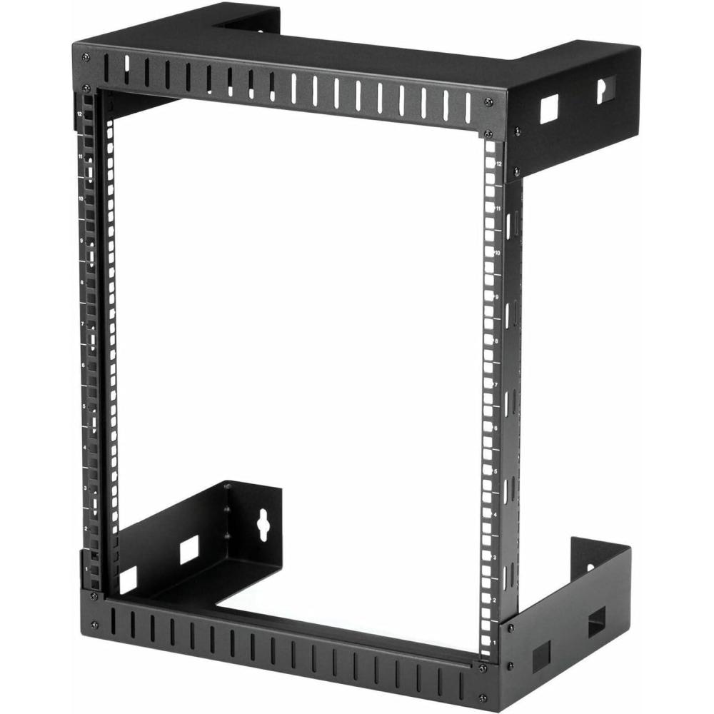 image:imageStarTechcom 2Post 15U HeavyDuty WallMount Network Rack 19 Open Frame Server Rack 12 Deep Wall Mount Data Rack for IT AV Patch Panel Computer Equipment RK15WALLO12U