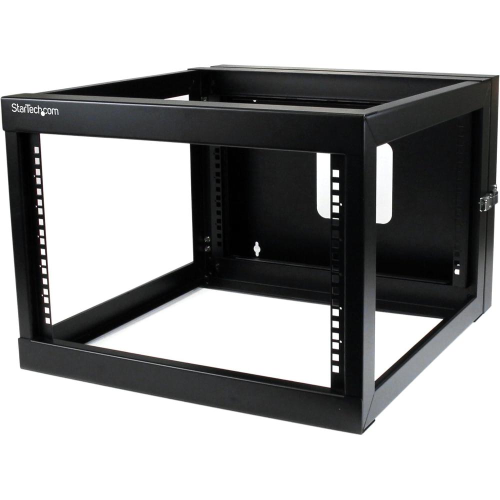 image:imageStarTechcom 4Post 12U Hinged WallMount Network Rack 19 Open Frame Server Rack with 198in Mounting Depth Wall Mount Swing Out Data Rack for IT AV Computer Equipment TAA RK1219WALLOH6U