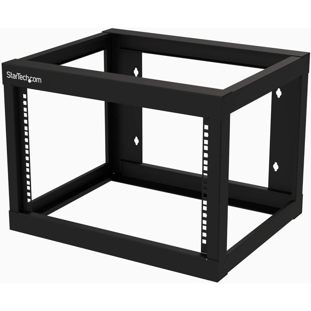 image:imageStarTechcom 6U 19 Wall Mount Network Rack 19 Deep 2 Post Open Frame for Server Room DataAVITCommunicationComputer EquipmentPatch Panel wCage NutsScrews HookLoop Cisco 2960 RK619WALLO6U