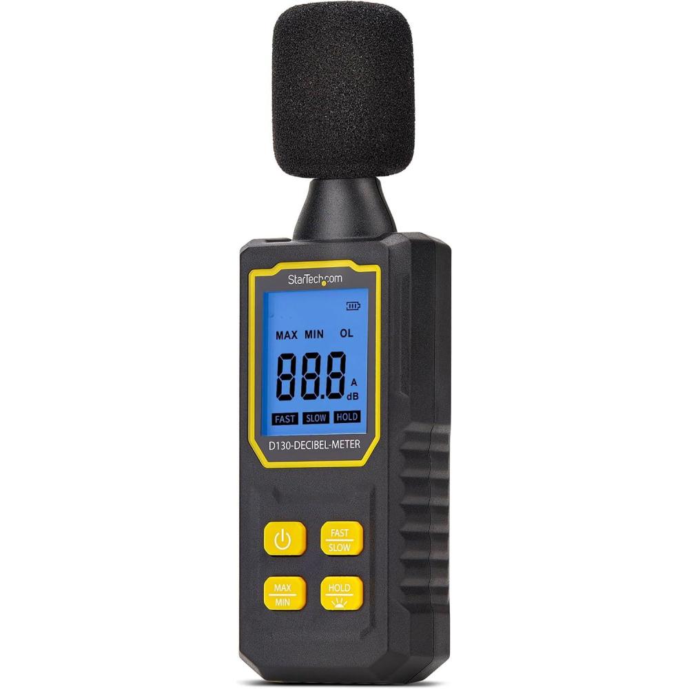 image:imageStarTechcom Handheld Digital Sound Meter wLarge LCD NoiseDecibel Level Reader for Server RoomsOffices Audio Monitor