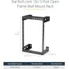 StarTech.com 2-Post 15U Heavy-Duty Wall-Mount Network Rack, 19″ Open Frame Server Rack, 12″ Deep, Wall Mount Data Rack for IT / AV / Patch Panel / Computer Equipment (RK15WALLO)(15U)