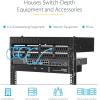 StarTech.com 2-Post 15U Heavy-Duty Wall-Mount Network Rack, 19″ Open Frame Server Rack, 12″ Deep, Wall Mount Data Rack for IT / AV / Patch Panel / Computer Equipment (RK15WALLO)(12U)