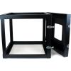 StarTech.com 4-Post 12U Hinged Wall-Mount Network Rack, 19″ Open Frame Server Rack with 19.8in Mounting Depth, Wall Mount Swing Out Data Rack for IT / AV / Computer Equipment, TAA (RK1219WALLOH)(8U)