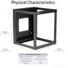 StarTech.com 4-Post 12U Hinged Wall-Mount Network Rack, 19″ Open Frame Server Rack with 19.8in Mounting Depth, Wall Mount Swing Out Data Rack for IT / AV / Computer Equipment, TAA (RK1219WALLOH)(12U)