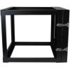 StarTech.com 4-Post 12U Hinged Wall-Mount Network Rack, 19″ Open Frame Server Rack with 19.8in Mounting Depth, Wall Mount Swing Out Data Rack for IT / AV / Computer Equipment, TAA (RK1219WALLOH)(8U)