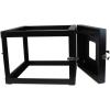 StarTech.com 4-Post 12U Hinged Wall-Mount Network Rack, 19″ Open Frame Server Rack with 19.8in Mounting Depth, Wall Mount Swing Out Data Rack for IT / AV / Computer Equipment, TAA (RK1219WALLOH)(6U)