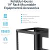 StarTech.com 4-Post 12U Hinged Wall-Mount Network Rack, 19″ Open Frame Server Rack with 19.8in Mounting Depth, Wall Mount Swing Out Data Rack for IT / AV / Computer Equipment, TAA (RK1219WALLOH)(12U)