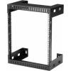 StarTech.com 2-Post 15U Heavy-Duty Wall-Mount Network Rack, 19″ Open Frame Server Rack, 12″ Deep, Wall Mount Data Rack for IT / AV / Patch Panel / Computer Equipment (RK15WALLO)(12U)