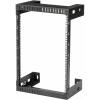 StarTech.com 2-Post 15U Heavy-Duty Wall-Mount Network Rack, 19″ Open Frame Server Rack, 12″ Deep, Wall Mount Data Rack for IT / AV / Patch Panel / Computer Equipment (RK15WALLO)(15U)