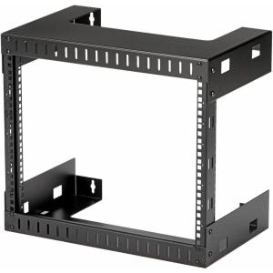 StarTech.com 2-Post 15U Heavy-Duty Wall-Mount Network Rack, 19″ Open Frame Server Rack, 12″ Deep, Wall Mount Data Rack for IT / AV / Patch Panel / Computer Equipment (RK15WALLO)(8U)