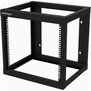StarTech.com 6U 19″ Wall Mount Network Rack 19″ Deep 2 Post Open Frame for Server Room Data/AV/IT/Communication/Computer Equipment/Patch Panel w/Cage Nuts/Screws Hook/Loop – Cisco 2960 (RK619WALLO)(9U)