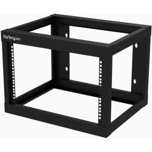 StarTech.com 6U 19″ Wall Mount Network Rack 19″ Deep 2 Post Open Frame for Server Room Data/AV/IT/Communication/Computer Equipment/Patch Panel w/Cage Nuts/Screws Hook/Loop – Cisco 2960 (RK619WALLO)(6U)