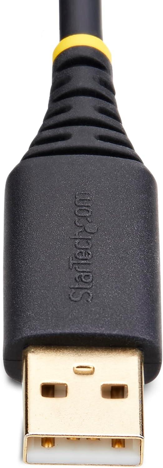 image:imageStarTech 6ft 2m USB to Null Modem Serial Adapter Cable COM Retention FTDI USBA to RS232 LED Indicators Changeable DB9 Screws Nuts1ft