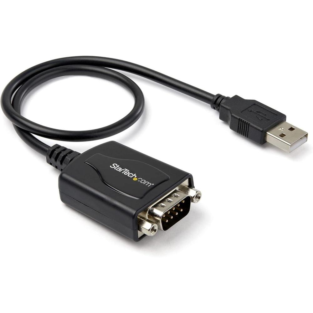 image:imageStarTechcom 1ft 30cm 1Port Professional USB to Serial Adapter Cable with COM Retention USB to RS232 Adapter TAA1 Port