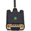 StarTech 6ft (2m) USB to Null Modem Serial Adapter Cable, COM Retention, FTDI, USB-A to RS232, LED Indicators, Changeable DB9 Screws Nuts(3ft)