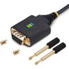 StarTech 6ft (2m) USB to Null Modem Serial Adapter Cable, COM Retention, FTDI, USB-A to RS232, LED Indicators, Changeable DB9 Screws Nuts(3ft)
