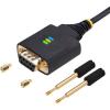 StarTech 6ft (2m) USB to Null Modem Serial Adapter Cable, COM Retention, FTDI, USB-A to RS232, LED Indicators, Changeable DB9 Screws Nuts(6ft)