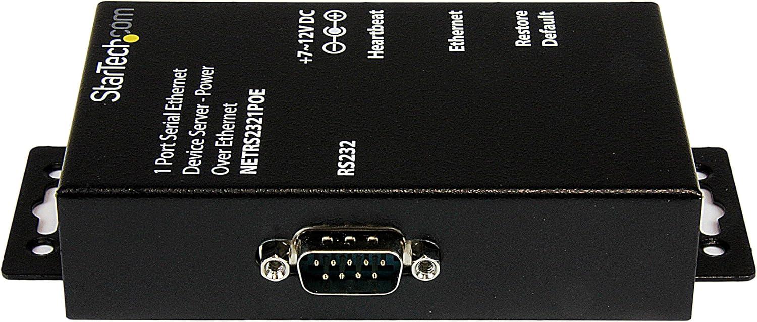 image:imageStarTechcom 1 Port RS232 Serial Ethernet Device Server PoE Power Over Ethernet TAA Replaced by I13PSERIALETHERNET