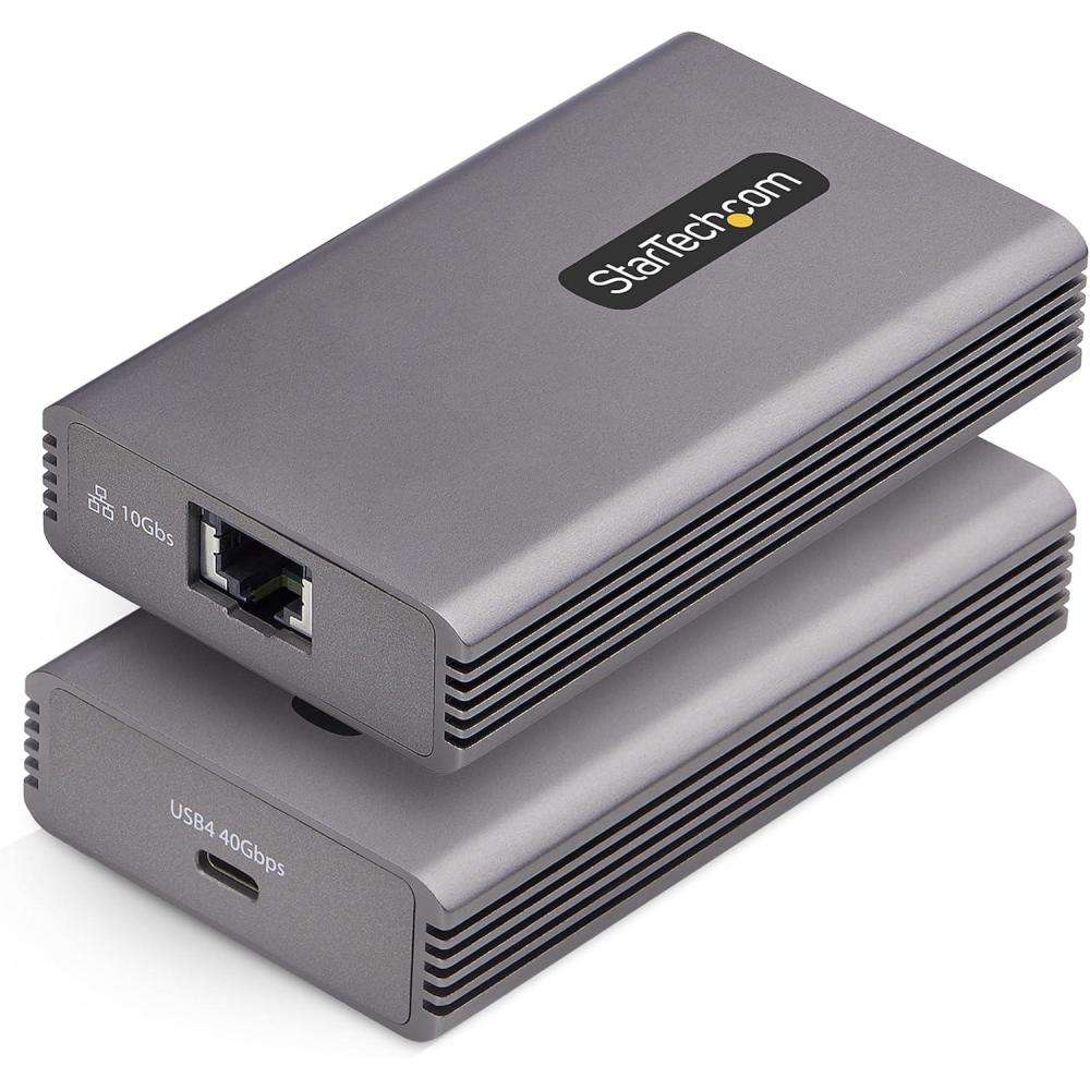 image:imageStarTech 10GbE USB4 Ethernet Adapter External 10Gb Network Card Thunderbolt 34 5 Compatible 105251Gbps 100Mbps for MacWindows