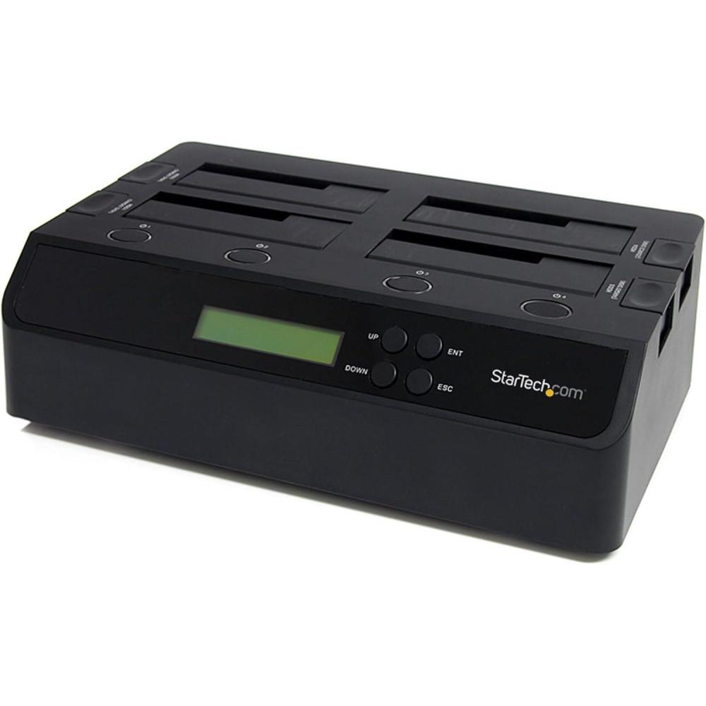 image:imageStarTechcom Dual Bay Hard Drive Duplicator and Eraser External Standalone HDDSSD Cloner  Copier USB 30 to SATA Docking Station Hard Disk Copier  Sanitizer  Wiper Tool SATDOCK2REU3Black2 Bay