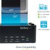 StarTech.com Dual Bay Hard Drive Duplicator and Eraser, External Standalone HDD/SSD Cloner / Copier, USB 3.0 to SATA Docking Station, Hard Disk Copier / Sanitizer / Wiper Tool (SATDOCK2REU3),Black(1 Bay)