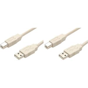 StarTech.com 3 ft Beige A to B USB 2.0 Cable – M/M – USB cable – USB (M) to USB Type B (M) – 3 ft – molded (USBFAB_3)(1 Count (Pack of 2))