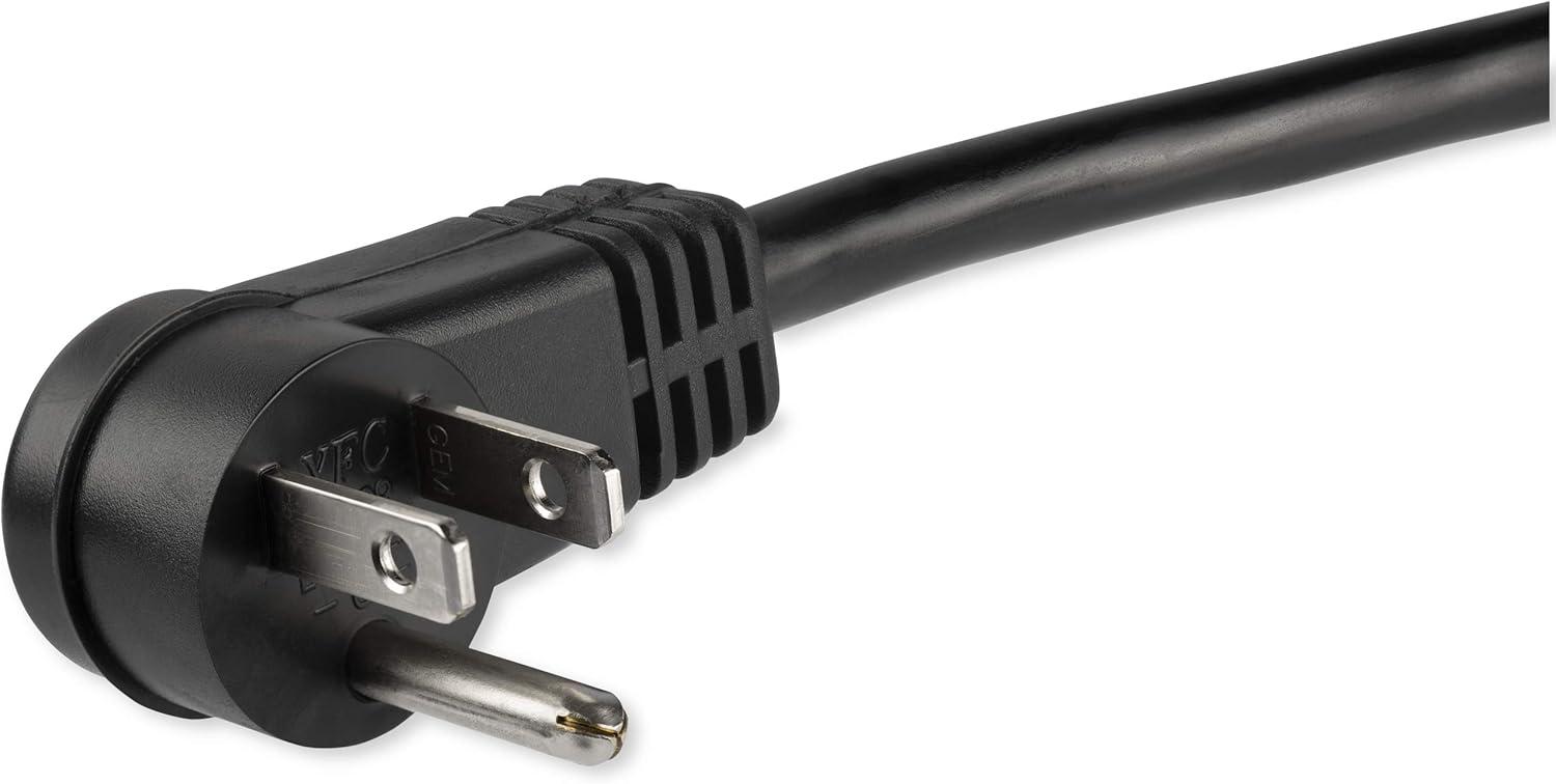 image:imageStarTechcom 3ft 1m Piggyback Power Extension Cord NEMA 515P to 2X NEMA 515R 16 AWG 125V15A UL Certified 1 to 2 Outlet Saver Extension Cord 3Prong Electrical Power Cable PAC10236 ft