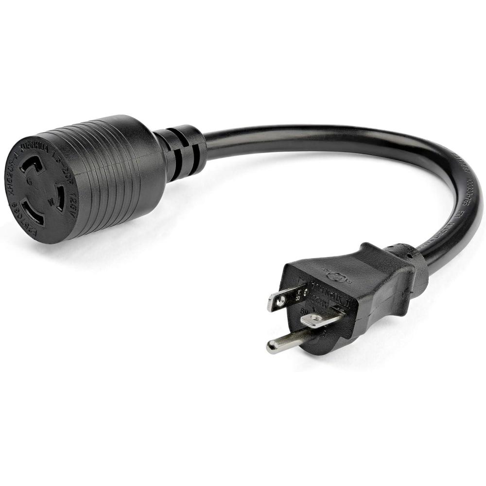 image:imageStarTechcom 1ft 30cm Heavy Duty Extension Cord NEMA L520R to NEMA 520P Black Extension Cord 20A 125V 12AWG Heavy Gauge Power Extension Cable Heavy Duty AC Power Cord UL Listed PAC520PLR11 ft03 m