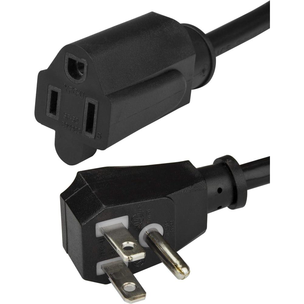 image:imageStarTechcom 3ft 1m Piggyback Power Extension Cord NEMA 515P to 2X NEMA 515R 16 AWG 125V15A UL Certified 1 to 2 Outlet Saver Extension Cord 3Prong Electrical Power Cable PAC102315 ft