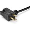 StarTech.com 3ft (1m) Piggyback Power Extension Cord – NEMA 5-15P to 2X NEMA 5-15R, 16 AWG, 125V/15A – UL Certified – 1 to 2 Outlet Saver Extension Cord – 3-Prong Electrical Power Cable (PAC1023)(1 ft)