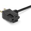 StarTech.com 3ft (1m) Piggyback Power Extension Cord – NEMA 5-15P to 2X NEMA 5-15R, 16 AWG, 125V/15A – UL Certified – 1 to 2 Outlet Saver Extension Cord – 3-Prong Electrical Power Cable (PAC1023)(1 ft)