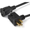 StarTech.com 3ft (1m) Piggyback Power Extension Cord – NEMA 5-15P to 2X NEMA 5-15R, 16 AWG, 125V/15A – UL Certified – 1 to 2 Outlet Saver Extension Cord – 3-Prong Electrical Power Cable (PAC1023)(3 ft)