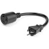 StarTech.com 1ft (30cm) Heavy Duty Extension Cord, NEMA L5-20R to NEMA 5-20P Black Extension Cord, 20A 125V, 12AWG, Heavy Gauge Power Extension Cable, Heavy Duty AC Power Cord, UL Listed (PAC520PLR1)(3 ft/1 m)
