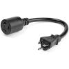 StarTech.com 1ft (30cm) Heavy Duty Extension Cord, NEMA L5-20R to NEMA 5-20P Black Extension Cord, 20A 125V, 12AWG, Heavy Gauge Power Extension Cable, Heavy Duty AC Power Cord, UL Listed (PAC520PLR1)(1 ft/0.3 m)