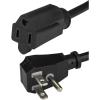 StarTech.com 3ft (1m) Piggyback Power Extension Cord – NEMA 5-15P to 2X NEMA 5-15R, 16 AWG, 125V/15A – UL Certified – 1 to 2 Outlet Saver Extension Cord – 3-Prong Electrical Power Cable (PAC1023)(1.5 ft)