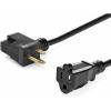 StarTech.com 3ft (1m) Piggyback Power Extension Cord – NEMA 5-15P to 2X NEMA 5-15R, 16 AWG, 125V/15A – UL Certified – 1 to 2 Outlet Saver Extension Cord – 3-Prong Electrical Power Cable (PAC1023)(1 ft)