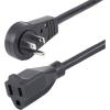 StarTech.com 3ft (1m) Piggyback Power Extension Cord – NEMA 5-15P to 2X NEMA 5-15R, 16 AWG, 125V/15A – UL Certified – 1 to 2 Outlet Saver Extension Cord – 3-Prong Electrical Power Cable (PAC1023)(10 ft)