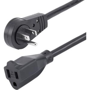 StarTech.com 3ft (1m) Piggyback Power Extension Cord – NEMA 5-15P to 2X NEMA 5-15R, 16 AWG, 125V/15A – UL Certified – 1 to 2 Outlet Saver Extension Cord – 3-Prong Electrical Power Cable (PAC1023)(6 ft)