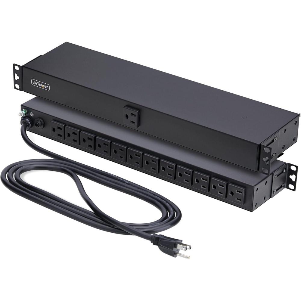 image:imageStarTech 13Outlet Rackmount PDU 1U Server Power Strip 1x Front and 12x Rear Ports Mounted Power Distribution Unit