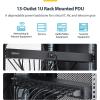 StarTech 13-Outlet Rackmount PDU, 1U Server Power Strip, 1x Front and 12x Rear Ports, Mounted Power Distribution Unit