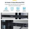 StarTech 20-Outlet Rackmount PDU, 1U Server Power Strip, 16x C13 + 4X C19, 8X Front and 12x Rear Outlets, NEMA L6-30P Wall Connection, 30A/240V, UL-Listed, TAA