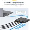 StarTech USB-C to Quad DisplayPort 4K60, 4K120 Workstation Dock, 140W PD Passthrough, USB for Keyboard and Mouse, Windows, Mac M1-M5, USB4, Thunderbolt, DisplayLink DL7400, TAA (Quad-USB-DP-Adapt)