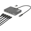 StarTech USB-C to Quad DisplayPort 4K60, 4K120 Workstation Dock, 140W PD Passthrough, USB for Keyboard and Mouse, Windows, Mac M1-M5, USB4, Thunderbolt, DisplayLink DL7400, TAA (Quad-USB-DP-Adapt)