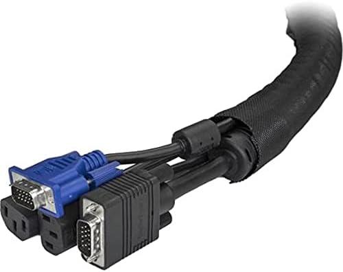 image:imageStarTechcom 65 2m Cable Management Sleeve Flexible Coiled Cable Wrap 1015 dia Expandable Sleeve Polyester Cord ManagerProtectorConcealer Black Trimmable Cable Organizer WKSTNCM1 x 1 x 7920