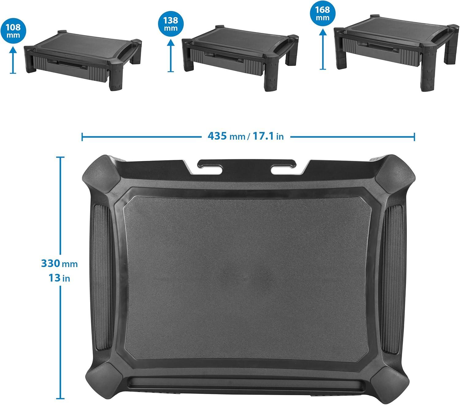 image:imageStarTechcom Adjustable Monitor Riser Large Drawer Monitors up to 32 Adjustable Height Desk Monitor Stand MONSTADJDL66 x 13 x 171