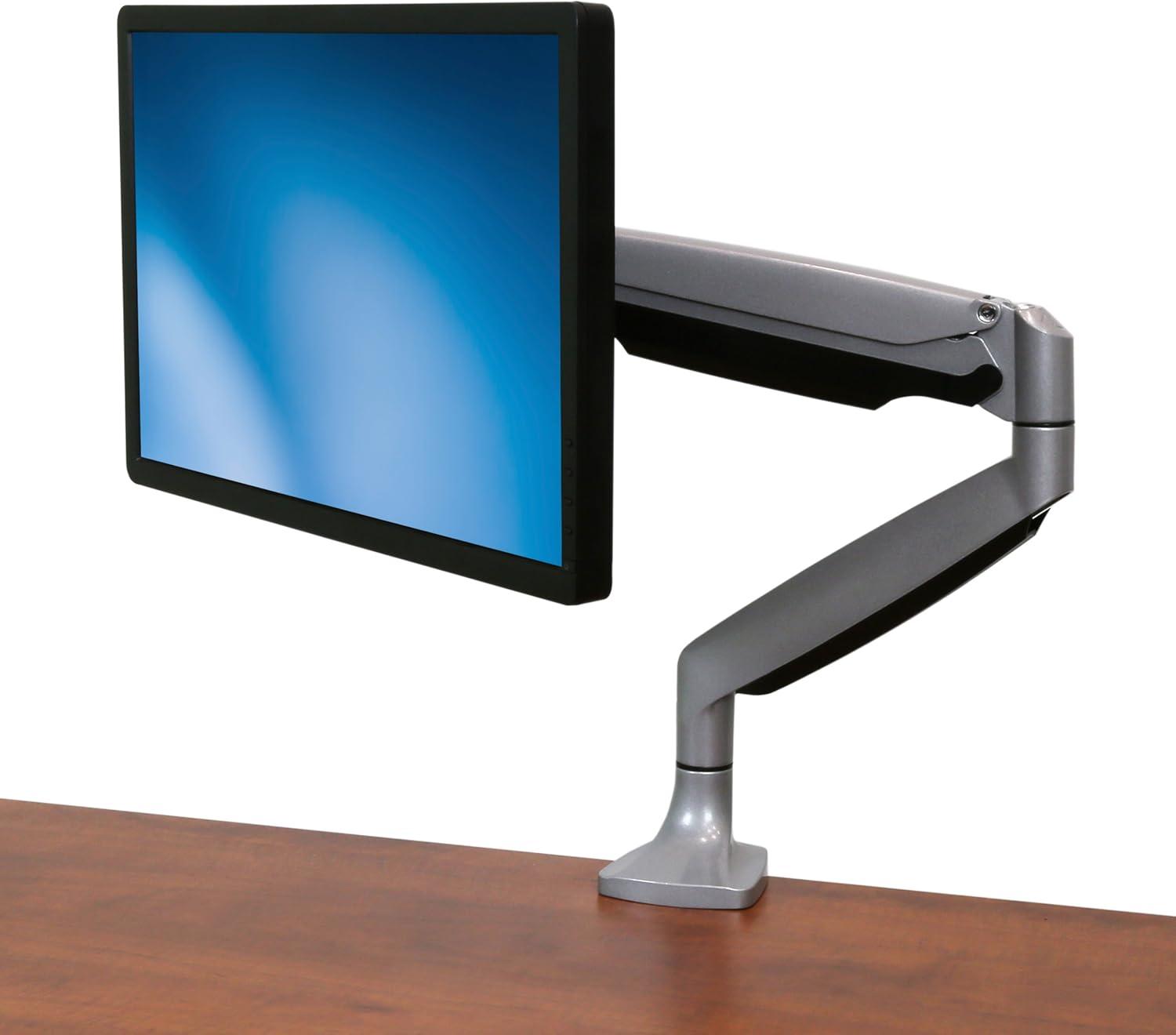image:imageStarTechcom Desk Mount Monitor Arm Full Motion Articulating Monitors 12 to 34 Adjustable VESA Single Monitor Arm Desk amp Grommet Clamp Silver ARMPIVOTHDSilver